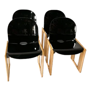 1970s Afra and Tobia Scarpa for B&b Italia ‘Dialogo’ Dining Chairs- Set of 4