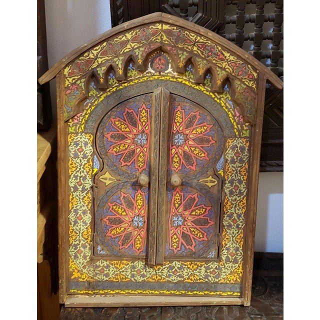 Moroccan Zouak Repurposed Wooden Frame Mirror For Sale In Orlando - Image 6 of 7