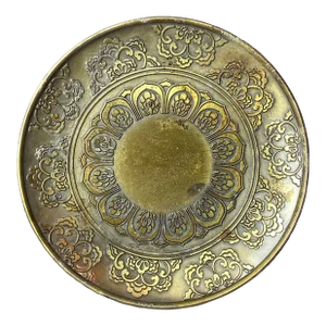 Mid 20th Century Incense Burner Tray Carved Buddhist Lotus and Coiling Dragon