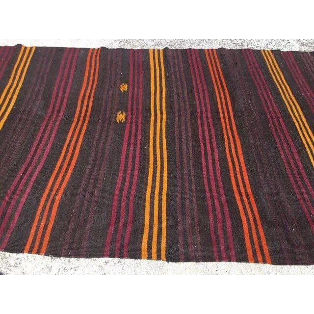 1960's Handmade Kilim Rug - 65"x109" For Sale - Image 4 of 6