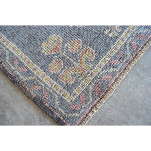 Hand Knotted Door Mat, Entryway Rug, Bath Mat, Kitchen Decor, Small Rug, Turkish Rug - 1′7″ × 3′2″ For Sale - Image 4 of 6