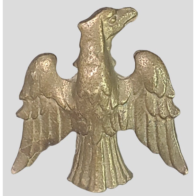 Early 20th Century American Eagle Brass Bronze Lamp Floor Lamp Finial For Sale - Image 4 of 5