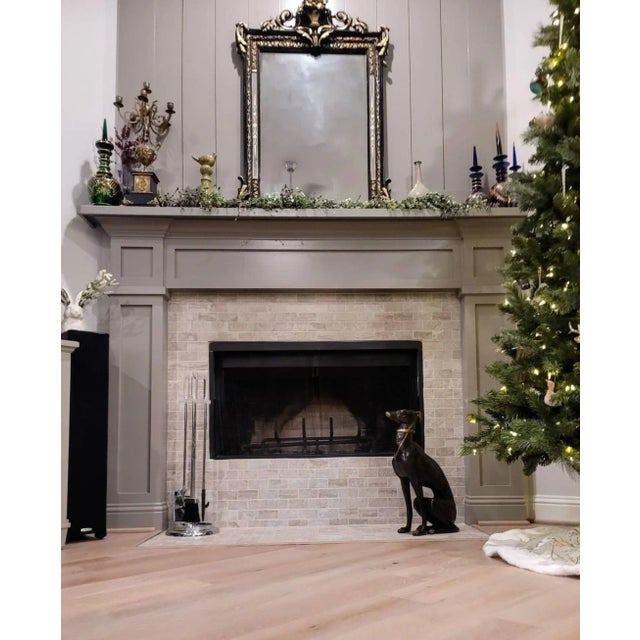 Life-Size Art Deco Patinated Bronze Greyhound Dog Sculpture For Sale - Image 10 of 11