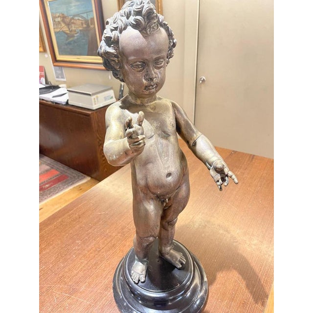 Baroque German Artist, Baby Jesus, 17th Century, Silver Plated Metal For Sale - Image 3 of 7