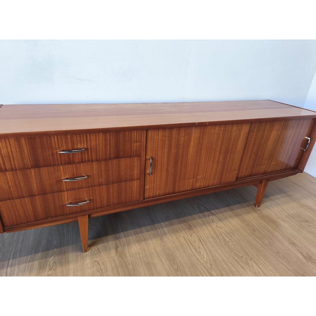 Mid-Century Modern Minimalist Modern Wooden Buffet, 1970s For Sale - Image 3 of 18