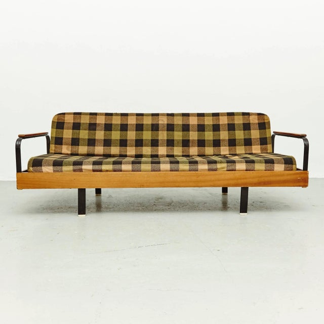 Mid-Century Modern French Sofa, 1950s For Sale - Image 3 of 11