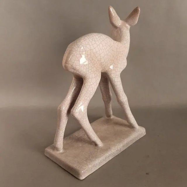 Ceramic Deer by Else Bach for Karlsruher Majolika, 1950s For Sale - Image 4 of 8