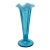 Antique Eapg National Glass #617 Concave Columns Blue Opalescent Bud Vase For Sale