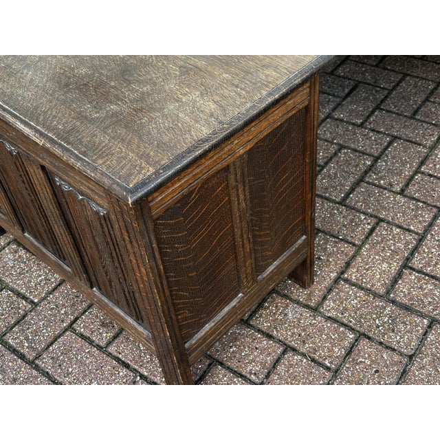 Wood Small Oak Coffers, Set of 2 For Sale - Image 7 of 9