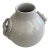 White Glazed Ceramic Vase With Braided Handles For Sale