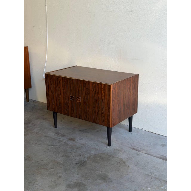 Brown Vintage Danish Rosewood Cabinet – Mid Century Modern Storage Credenza, Denmark 1960s For Sale - Image 8 of 8