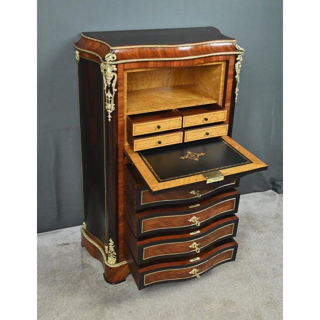 Mid-19th Century Napoleon III Wooden Secretary For Sale - Image 4 of 18