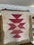 Mid 20th Century Vintage Handwoven Wool Wall Tapestry With Geometric Navajo-Inspired Motif in Red and Beige For Sale - Image 5 of 10