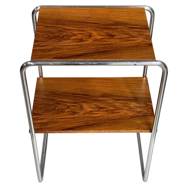 Functionalist FR 16 side table, manufactured by Hynek Gottwald in Czechoslovakia during the 1930s. The light tubular steel...