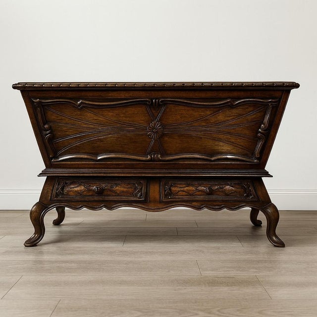 Wood Louis XV Style Dough Kneading Tub in Walnut For Sale - Image 7 of 8