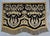 19th Century Italian Wall Hanging. Floral tulip design on black velvet background. Gold metallic tape and long fringe detail.