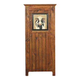 Knotty Pine Farmhouse Cabinet For Sale