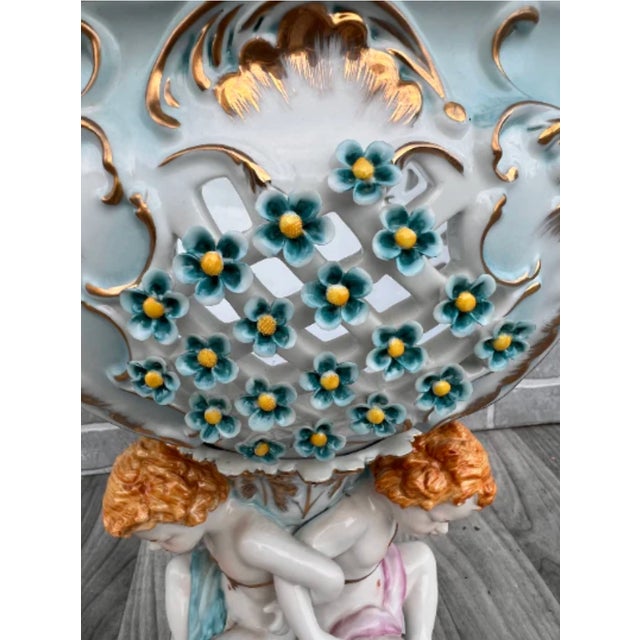 Antique Karl Richard Klemm Style Porcelain Centerpiece Vase For Sale - Image 9 of 9