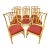 Vintage Faux Bamboo Rattan Dining Chairs - Set of 8 For Sale