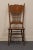 French Country High End Vintage Solid Oak Pressed Back Rustic Country Style Dining Side Chair For Sale - Image 3 of 9
