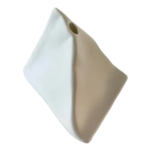 Post Modern Rosenthal Germany "Do Not Litter" Bisque Porcelain Triangle Vase