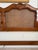 French Country 1980s Ethan Allen Chateau Normandy King Cane & Pine Bed Pediment Headboard For Sale - Image 3 of 12