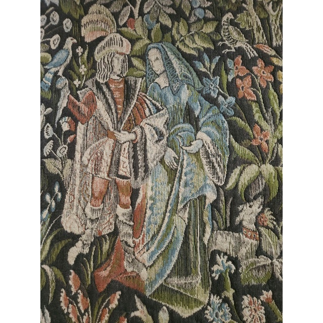 Large Medieval Renaissance Gothic Flemish Vorwerk Biblical Tapestry from Vorwerk, 1960s For Sale - Image 13 of 18