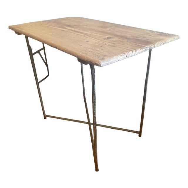 French Folding Market Table, 1950s, Set of 2 For Sale