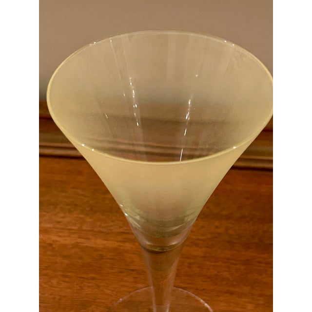 Yellow Vintage Mid-Century Modern Dorothy Thorpe Martini Glasses Yellow Satin - 10 pcs For Sale - Image 8 of 10