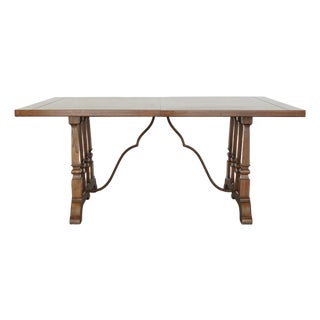 Vintage Double Pedestal Dining Table For Sale