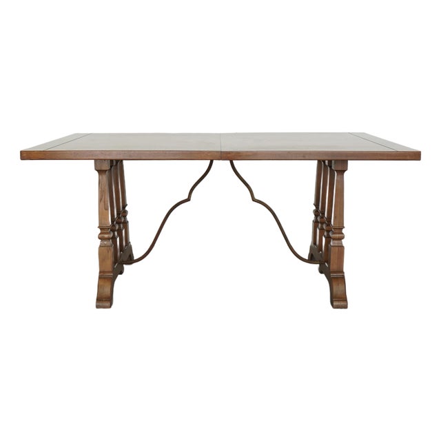 Vintage Double Pedestal Dining Table For Sale