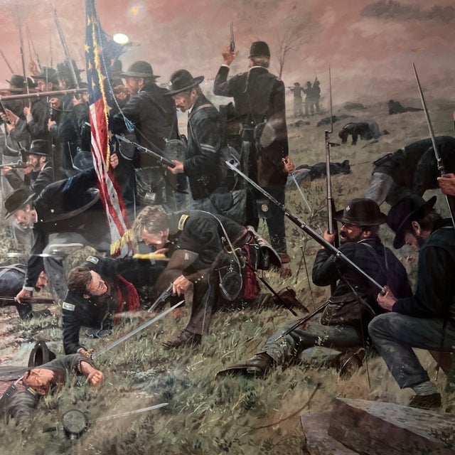 1970s 1990 Original Print Numbered Signed Framed by Dale Gallon Titled Not a Man Wavered For Sale - Image 5 of 12