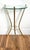 Mid-Century Modern Vintage 23" Faux Bamboo Brass-Tone Metal & Glass Plant Stand – Hollywood Regency / Chinoiserie For Sale - Image 3 of 12