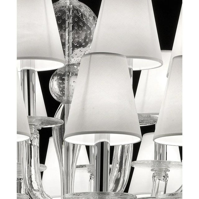 Murano Glass Chandelier in Crystal Clear by Simoeng for Simoeng For Sale - Image 7 of 8