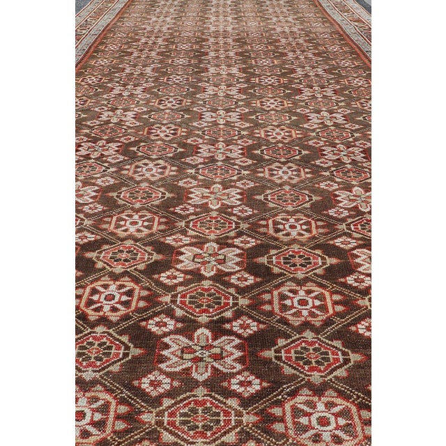 Tribal Antique Malayer Persian Gallery Runner With All Over Floral Design 5'8 X 15'10 For Sale - Image 3 of 10