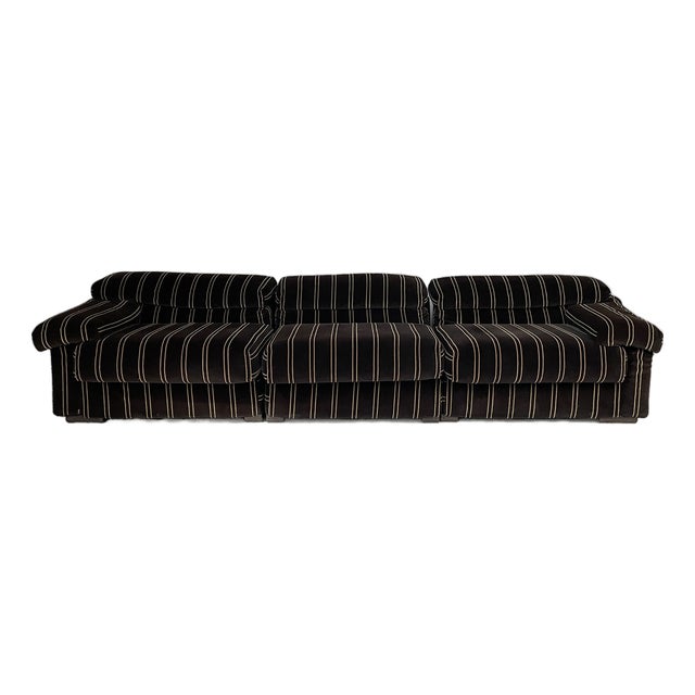 Italian Modern Erasmo Alpaca Sofa by Afra and Tobia Scarpa for B&B, 1980s, Set of 3 For Sale