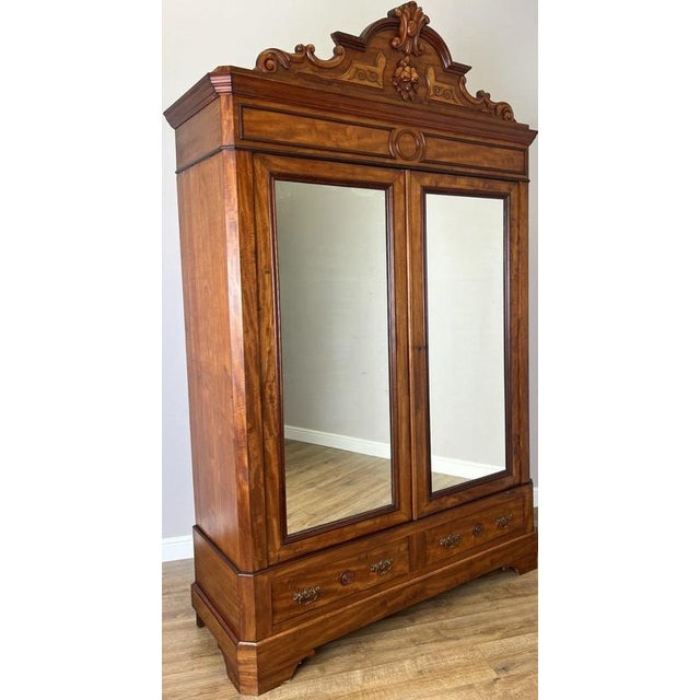 French Two-Door Wardrobe in Mahogany For Sale - Image 18 of 18
