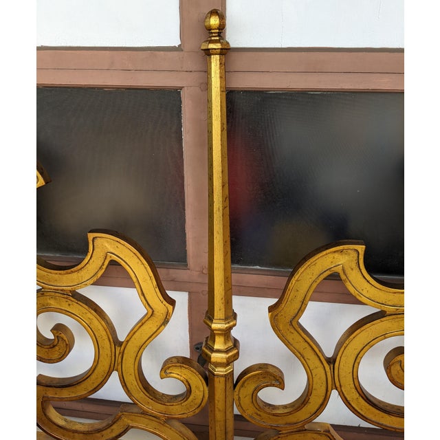 Vintage Gold Gilt King Sized Maximalist Hollywood Regency King Sized