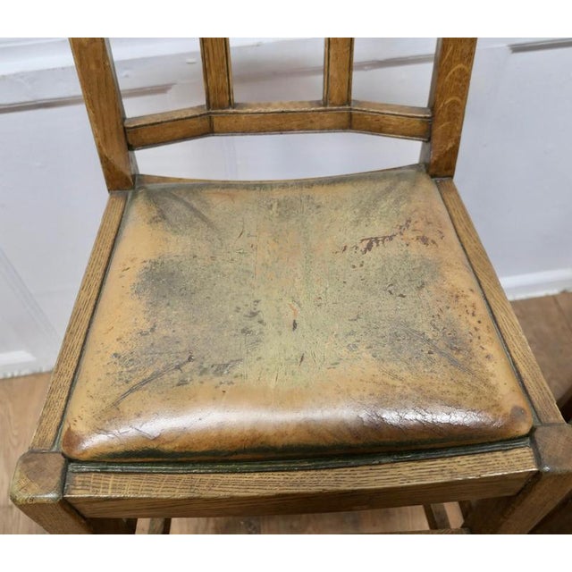 Arts and Crafts High Bar Stools in Oak, 1950s, Set of 3 For Sale - Image 10 of 11