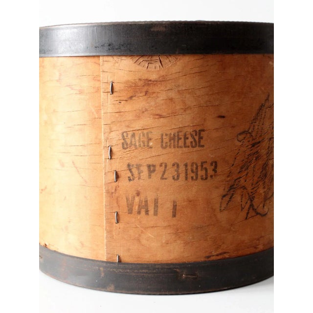 Vintage Wooden Cheese Box For Sale - Image 6 of 12