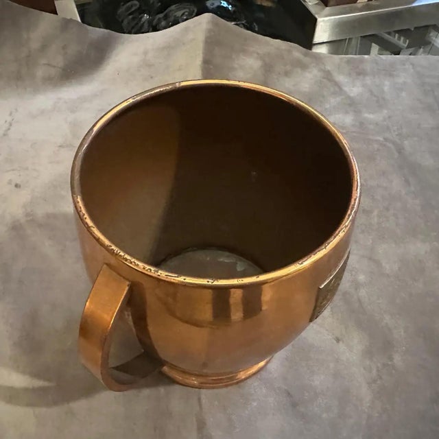 1950s Mid-Century Modern Copper Italian Wine Cooler by Cinzano For Sale - Image 4 of 14