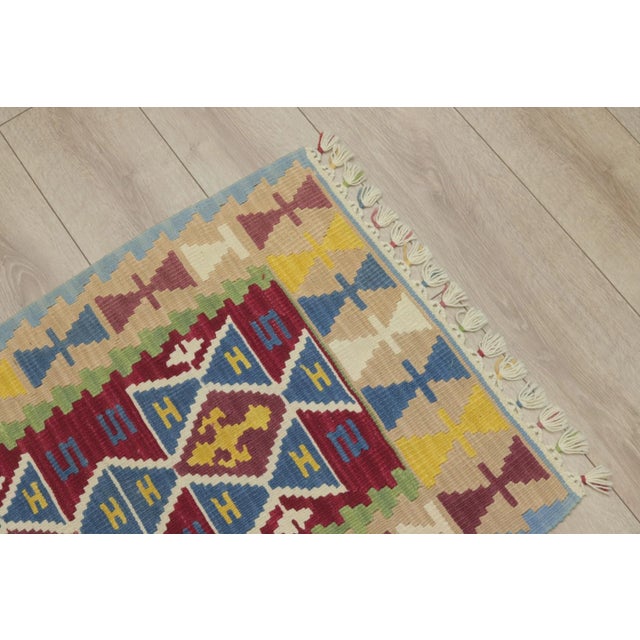 1970s Turkish Southwestern Style Hand Knotted Natural Wool Oushak Kilim Rug For Sale In Sacramento - Image 6 of 11