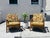 Pair of High Quality Vintage Rattan Bamboo Lounge Armchairs with Original Upholstered Cushions. Crown Casual Furniture...