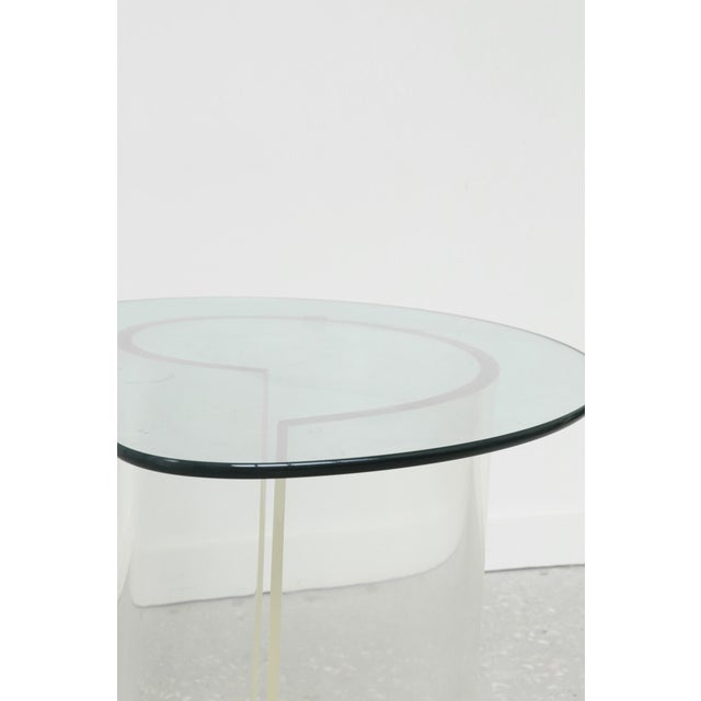 Biomorphic Lucite and Glass Side Table Regular Price For Sale - Image 4 of 8