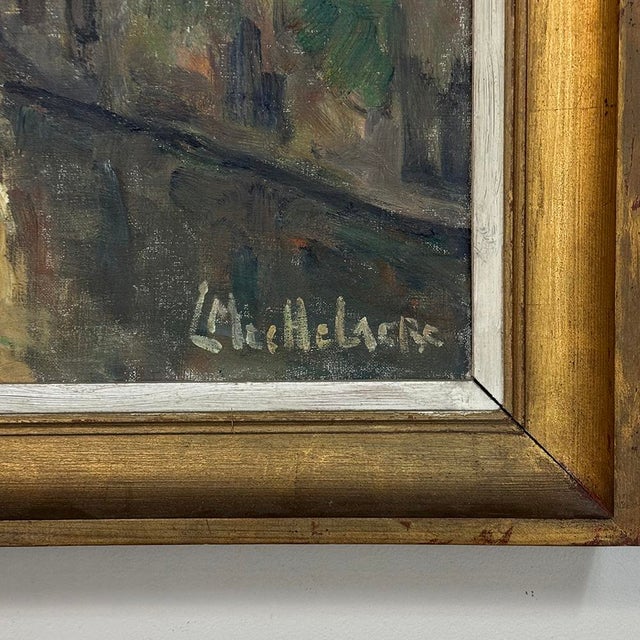 Framed Oil on Canvas by Léon Mechelaere (1880-1964) 'Pont De L’Hydromel' For Sale - Image 15 of 16
