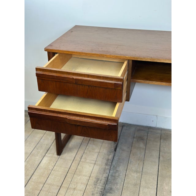 Mid-Century Modern Vintage Scandinavian Teak Desk, 1960s For Sale - Image 3 of 10