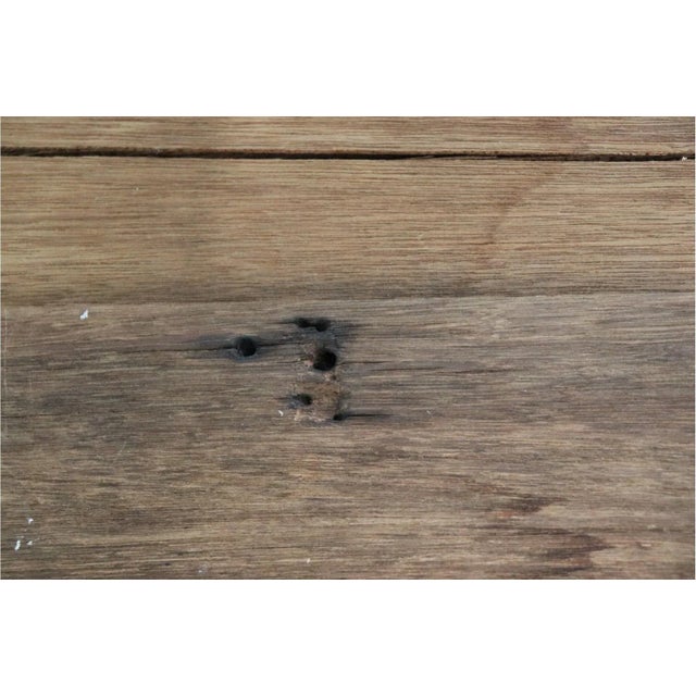 20th Century Adjustable Reclaimed Oak and Iron Drafting Table For Sale - Image 11 of 13