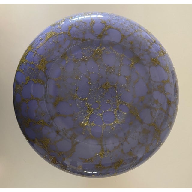 Mid-Century Modern 1980s Lavender Murano Style Art Glass Vase For Sale - Image 3 of 5