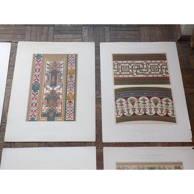 Traditional Antique 19th Century Imperial Folio Size Ornamental Design Lithographs - Huge Set of 9 For Sale - Image 3 of 8