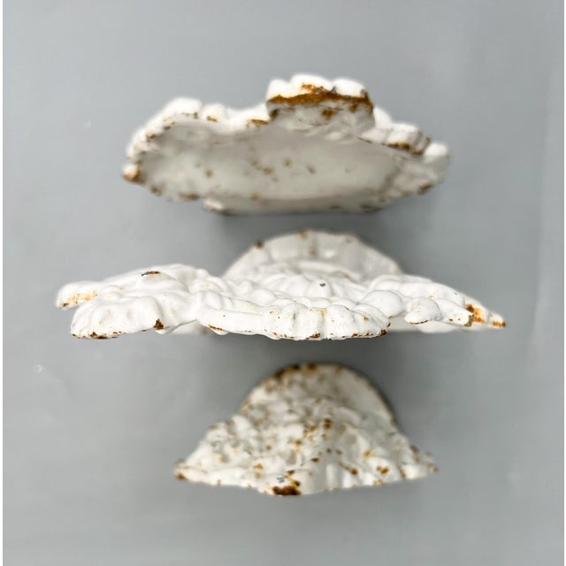 Vintage 1980's White Cast Floral Door Stops – Set of Three – Cottagecore / French Country / Shabby Chic For Sale - Image 12 of 13